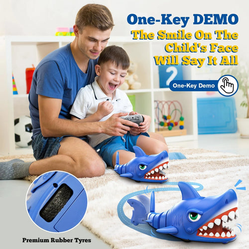2.4G Remote Control Shark Toy, Wireless Radio-Controlled Simulation Shark, Electric Toy Shark Head